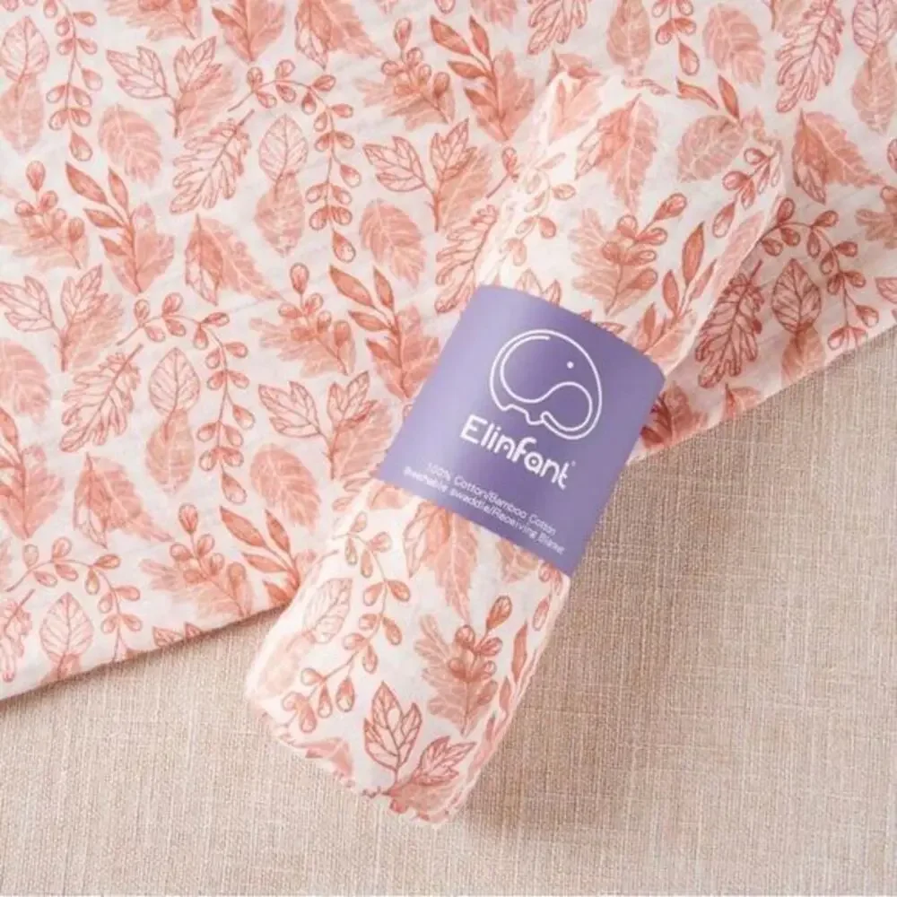 New 2 layer 100% organic cotton baby swaddle